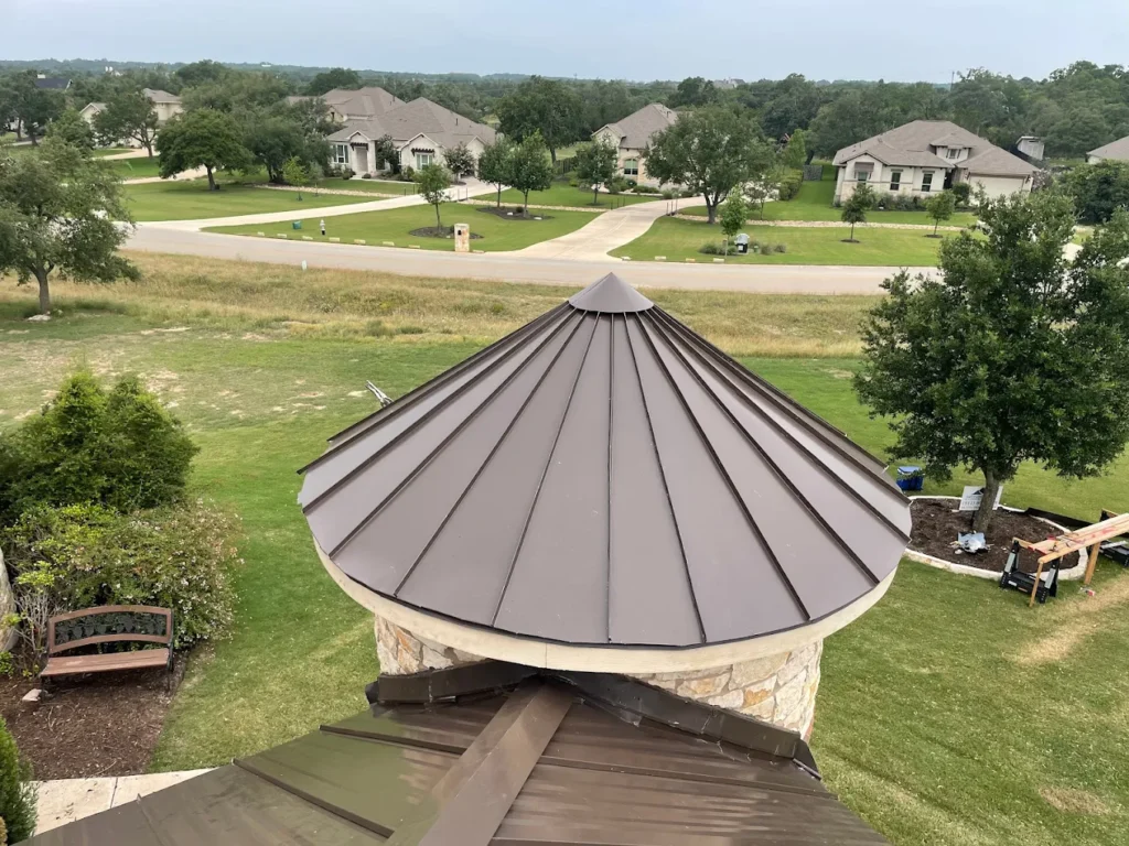 Ridge caps and hip shingles Hail damage Roof Repair in Austin-TX