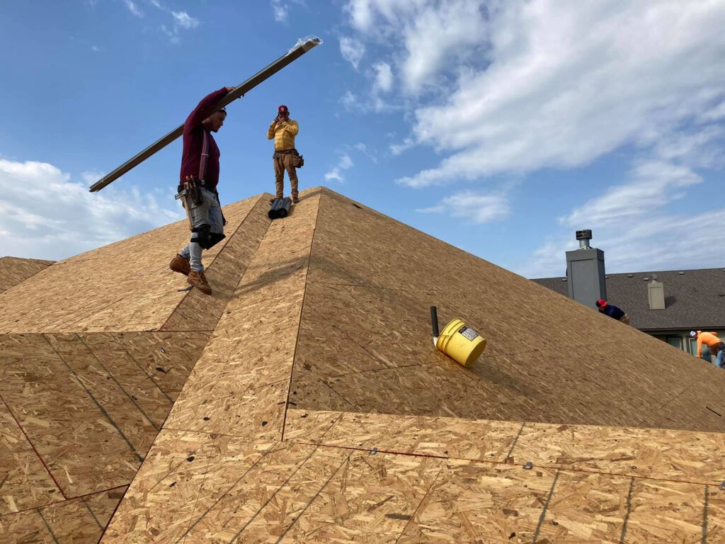 Finished architectural shingle roof installation on a home in Pflugerville by Altitude Roofing